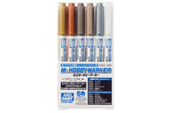 mr hobby marker 水性 金屬色 metallic markers set cms01