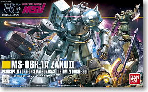 bandai 高達模型HG 1/144 MS-06R-1A Shin Matsunaga`s Customize