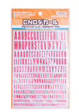 日本 HIQparts 通用 字母 水貼 紅色