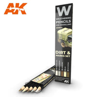 AK 10044 Weathering pencils dirt marks set