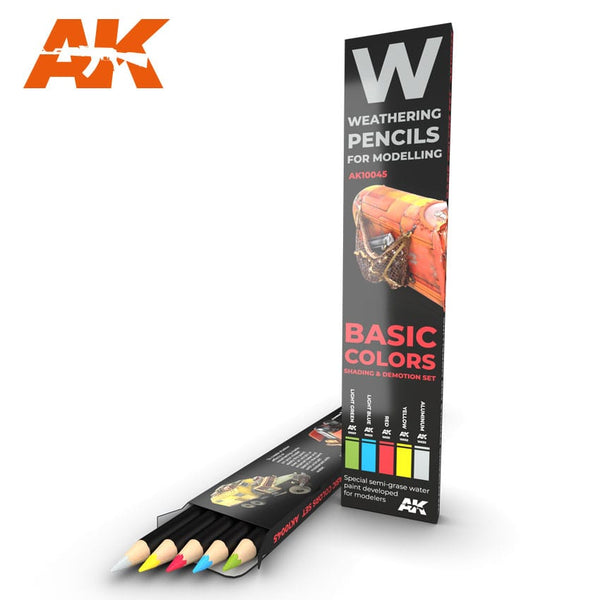 AK 10045 Weathering pencils set basic colors