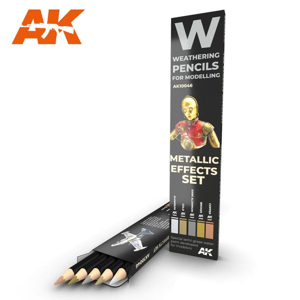 AK 10046 Weathering pencils set metallic