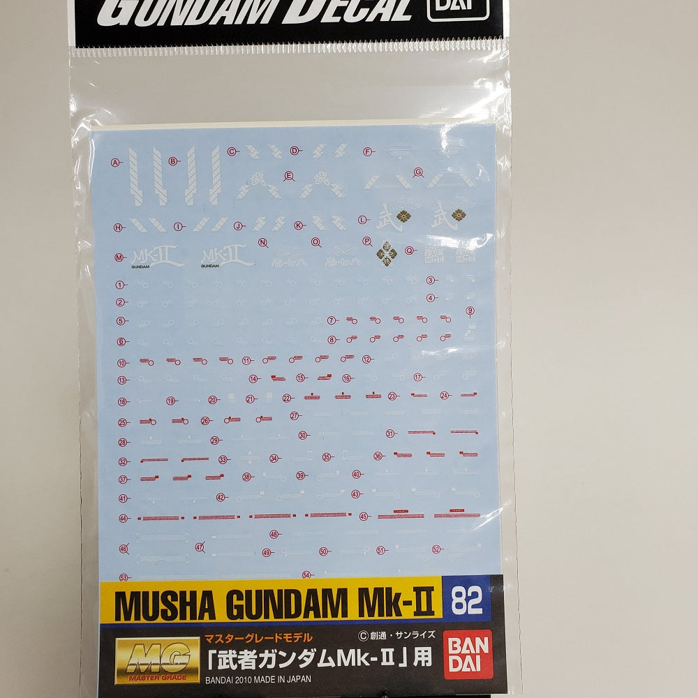 Bandai 原裝 水貼 decal 82 1/100 MG 武者高達 mk2 模型谷